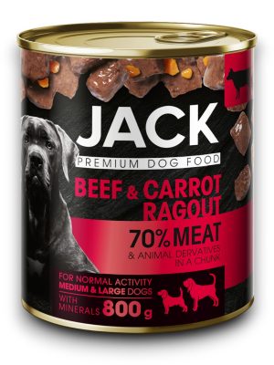 Jack premium canned ragout with beef and carrots 800g and 400g