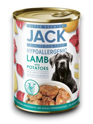 Jack super premium hypoallergenic paté with lamb and potatoes 400g