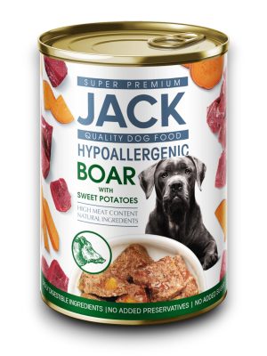 Jack super premium hypoallergenic paté with boar and sweet potato 400g