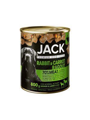 Jack kutya konzerv ragu nyúl-répa 800g