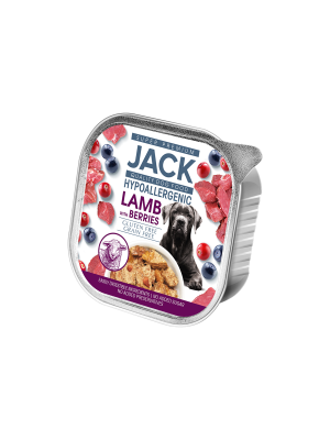 Jack hipoallergén pástétom 150g bárányhús bogyós gyümölcsökkel